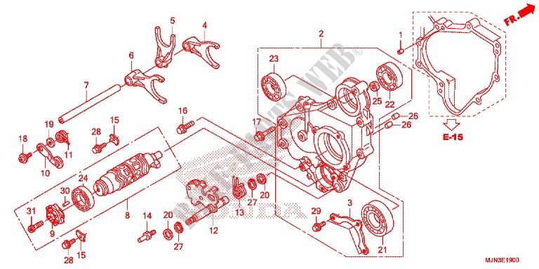GEARSHIFT DRUM   SHIFT FORK for Honda CTX 1300 ABS 2014