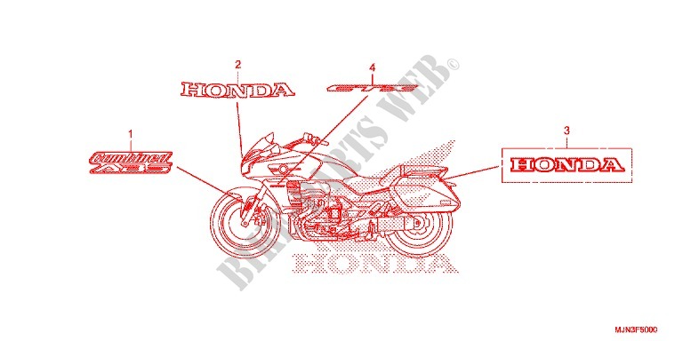 STICKERS for Honda CTX 1300 ABS 2014