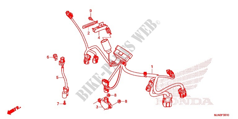 SUB HARNESS   IGNITION COIL for Honda CTX 1300 ABS 2014
