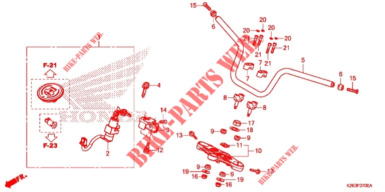 HANDLEBAR for Honda MSX 125 2014