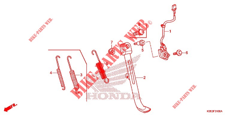 SIDE STAND for Honda MSX GROM 125 2014