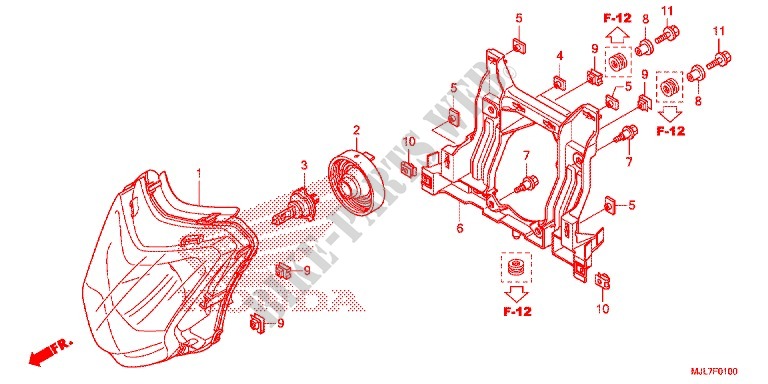 HEADLIGHT for Honda NC 750 INTEGRA SPORT 2014