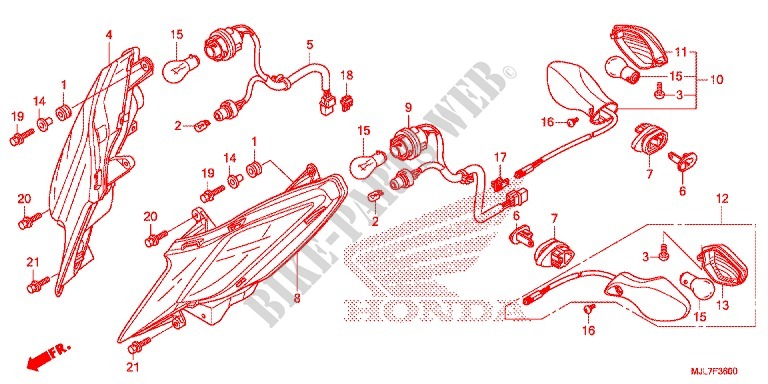 INDICATOR (2) for Honda NC 750 INTEGRA 2TH 2014