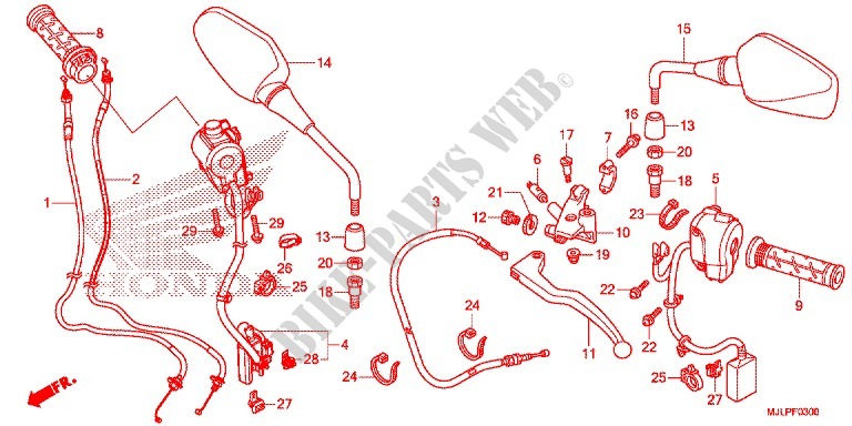 LEVER   SWITCH   CABLE (1) for Honda NC 750 POLICE 2015