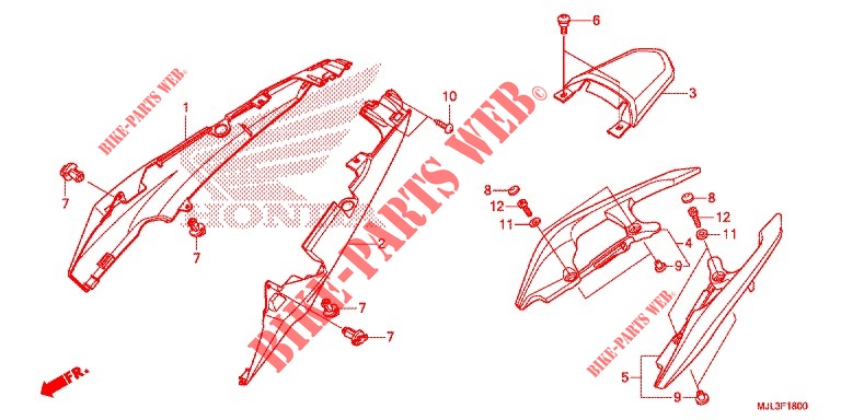 SIDE COVERS for Honda NC 750 X ABS 2014