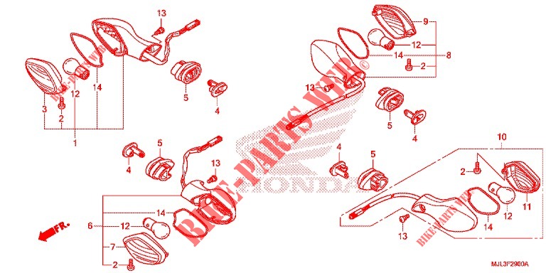 INDICATOR for Honda NC 750 X ABS DCT 2014