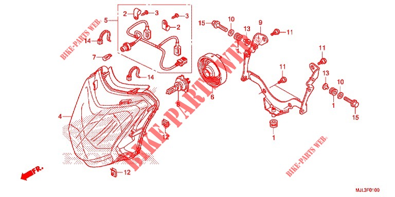 HEADLIGHT for Honda NC 750 X ABS DCT 2014