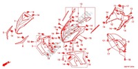 LEG SHIELD (NSC502WH/T2) for Honda VISION 50 R HRC TRICOLOR 2014