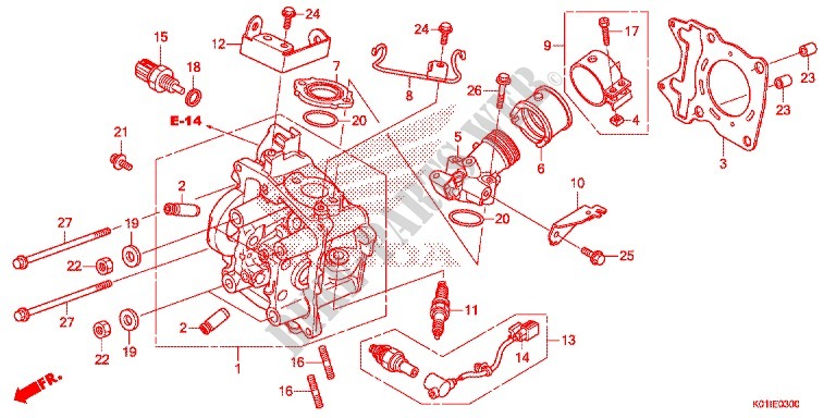 CYLINDER   HEAD for Honda SH 125 ABS D SPECIAL 5ED 2015