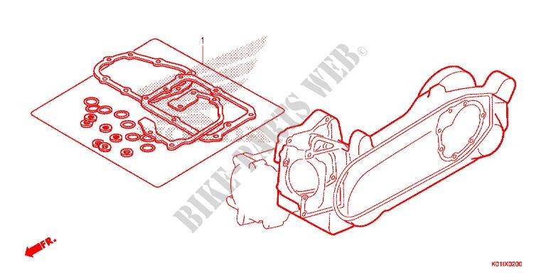 GASKET KIT for Honda SH 125 ABS D SPECIAL 5ED 2015