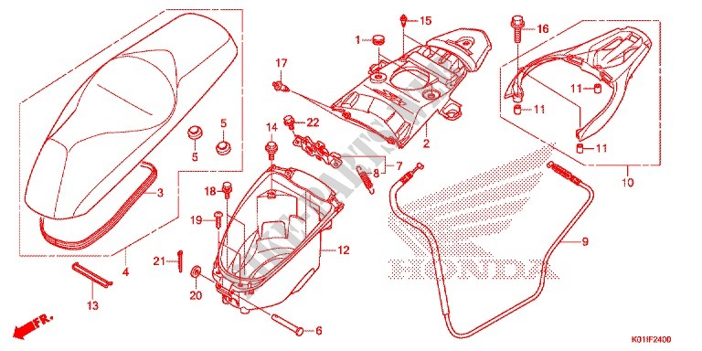 LUGGAGE BOX for Honda SH 125 ABS D STANDARD 2014