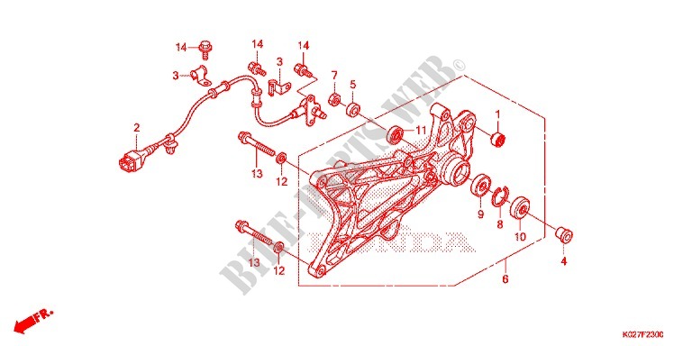 SWINGARM   CHAIN CASE for Honda SH 150 ABS D SPECIAL 3ED 2014
