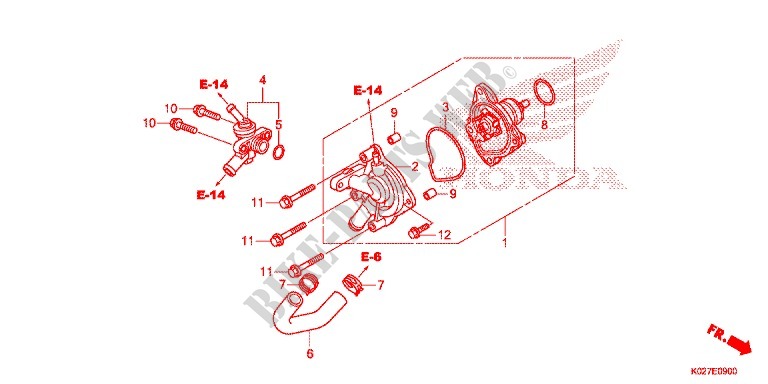 WATER PUMP for Honda SH 150 ABS SPORTY 2014