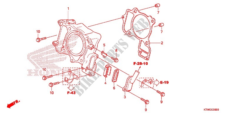 CYLINDER for Honda SH 300 ABS 2014