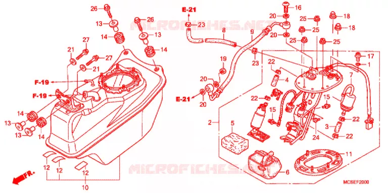 FUEL PUMP Honda MOTO 1300 PAN-EUROPEAN 2014  ST1300AE