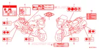 CAUTION LABEL (2) for Honda PAN EUROPEAN 1300 ABS 2014