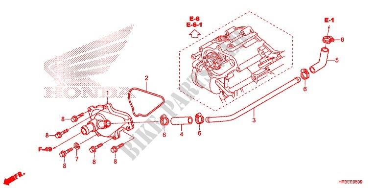 WATER PUMP COVER for Honda FOURTRAX 420 RANCHER 4X4 Manual Shift 2015