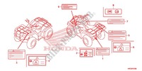 CAUTION LABEL (1) for Honda FOURTRAX 420 RANCHER 2X4 BASE 2014