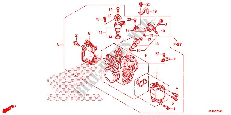 THROTTLE BODY for Honda FOURTRAX 500 FOREMAN 4X4 Electric Shift, Power Steering Red 2014
