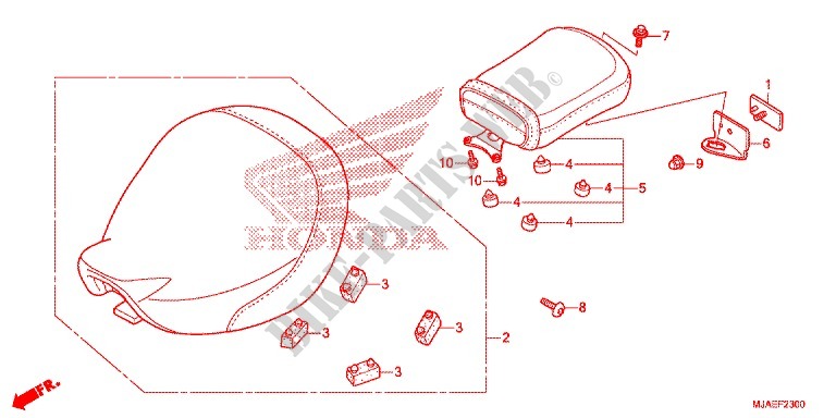 SEAT (VT750CS/C) for Honda SHADOW VT 750 CABS GRAY 2014