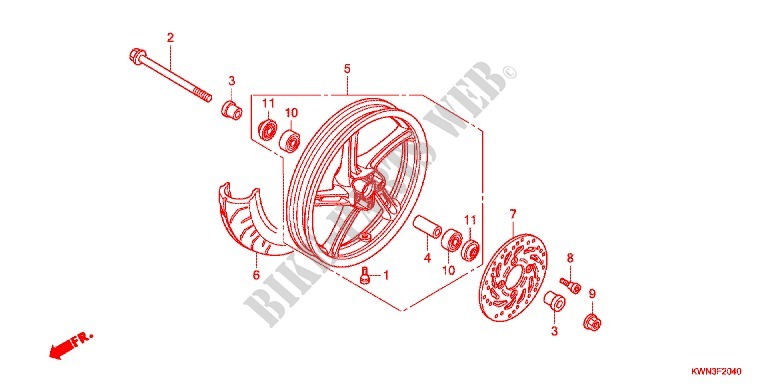 FRONT WHEEL for Honda PCX 125 SPECIAL EDITION 2014
