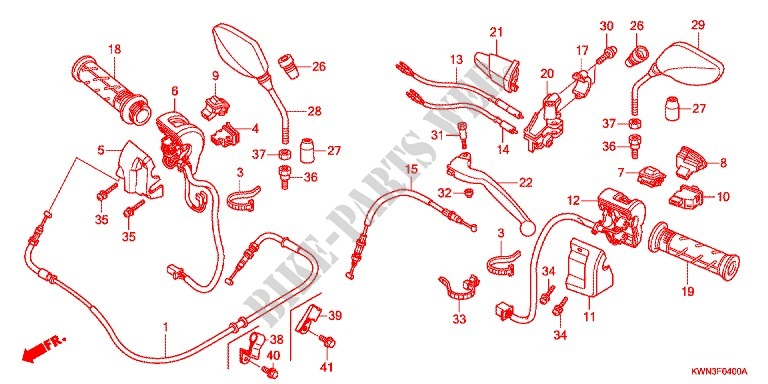 LEVER   SWITCH   CABLE (1) for Honda PCX 125 SPECIAL EDITION 2014