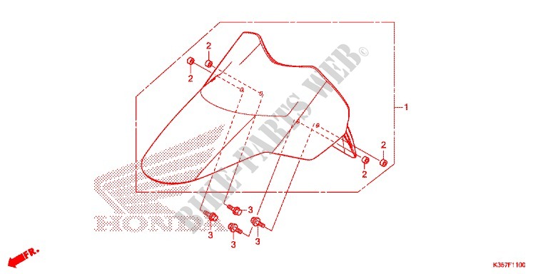 FRONT FENDER for Honda PCX 125 SPECIAL EDITION 2015