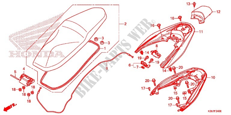 SINGLE SEAT (2) for Honda PCX 125 SPECIAL EDITION 2016