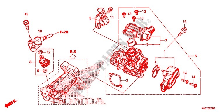 THROTTLE BODY   INJECTOR for Honda PCX 125 2015