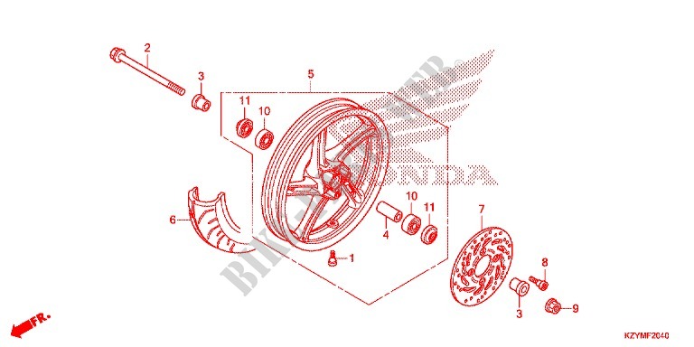 FRONT WHEEL for Honda PCX 150 2013