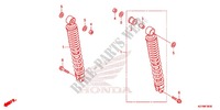 REAR SHOCK ABSORBER (2) for Honda PCX 150 WHITE, RED SEAT 2013