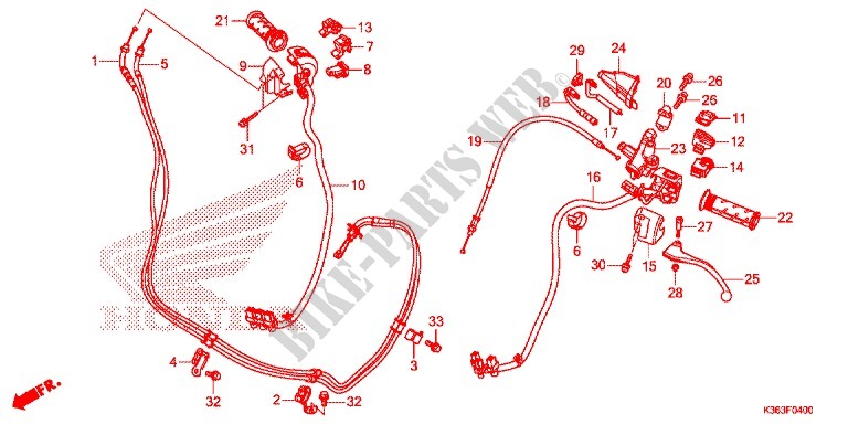 LEVER   SWITCH   CABLE (1) for Honda PCX 150 2015