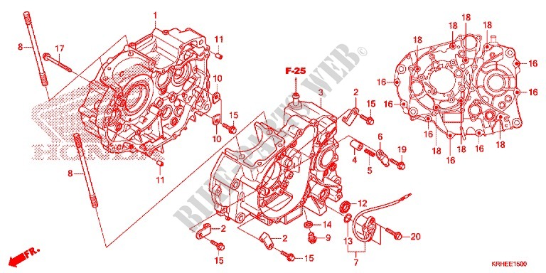 CRANKCASE   OIL PUMP for Honda XR 125, Kick starter only -2DK- 2012