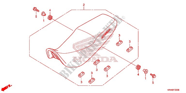 SINGLE SEAT (2) for Honda XR 125 L ARRANQUE ELÉCTRICO 1LA 2012