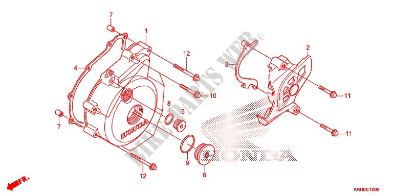 LEFT CRANKCASE COVER   ALTERNATOR (2) for Honda XR 125 L Electric start + Kick start 2012