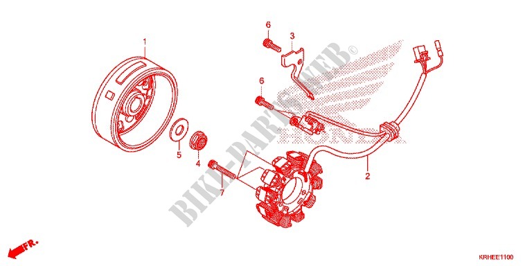 LEFT CRANKCASE COVER   ALTERNATOR (2) for Honda XR 125 L Electric start + Kick start 2012