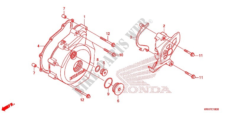 LEFT CRANKCASE COVER   ALTERNATOR (2) for Honda XR 125 L Electric start + Kick start 2014