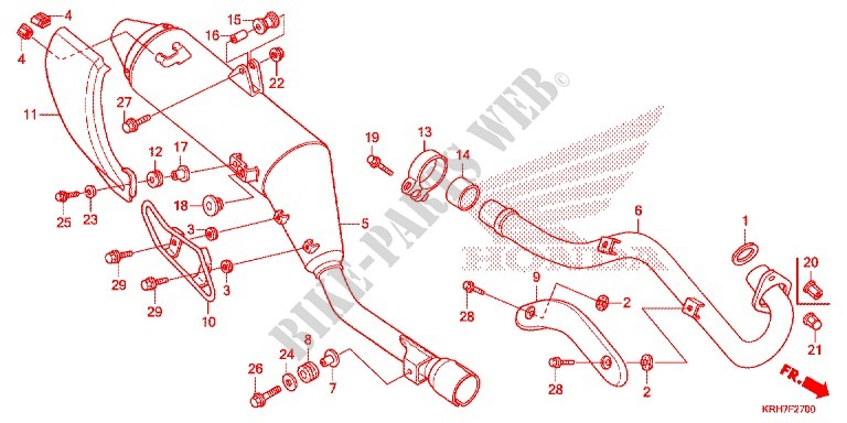 EXHAUST MUFFLER (2) for Honda XR 150 2014
