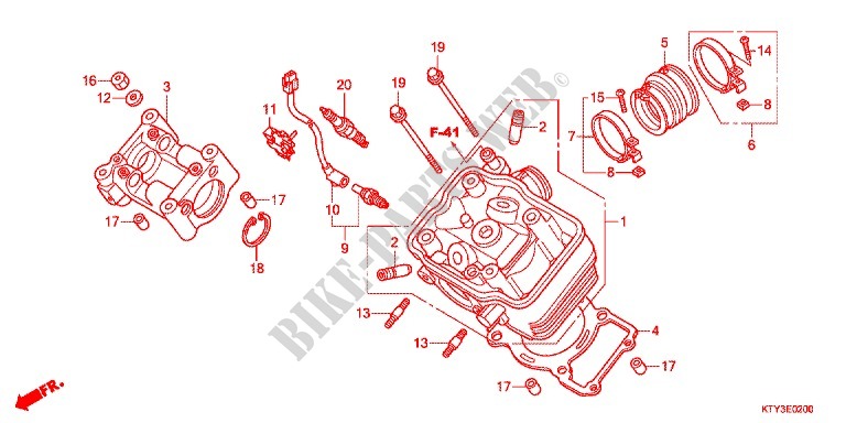 CYLINDER   HEAD for Honda CBR 125 TRICOLORE 2012