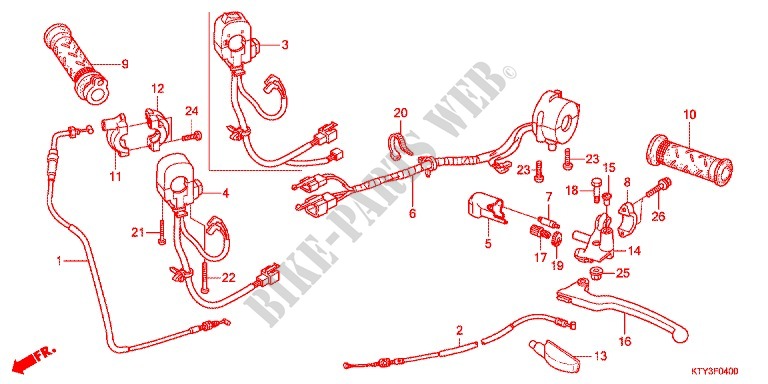 LEVER   SWITCH   CABLE (1) for Honda CBR 125 2011