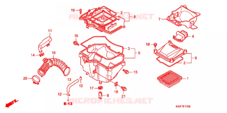 FRONT COVER - AIR CLEANER Honda MOTO 125 CBF 2014  CBF125MD