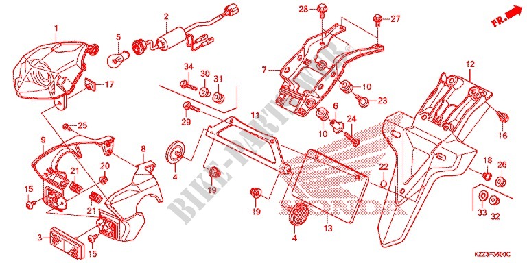 TAILLIGHT (2) for Honda CRF 250 L 2015