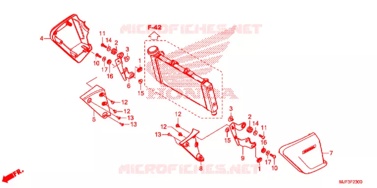 RADIATOR SIDE PANELS Honda MOTO 700 CTX 2015  CTX700DF
