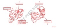 CAUTION LABEL (FJS600A9 2KO) for Honda SILVER WING 600 ABS 2009