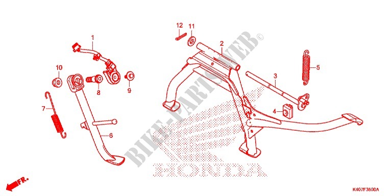 MAIN STAND   BRAKE PEDAL for Honda FORZA 125 ABS 2015