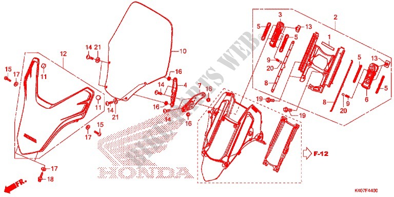 WINDSHIELD for Honda FORZA 125 ABS 2015