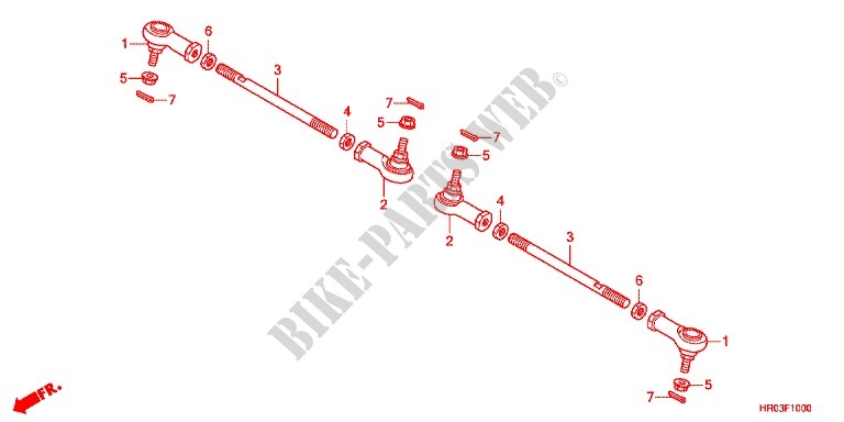 TIE ROD for Honda FOURTRAX 500 FOREMAN 4X4 Electric Shift 2013