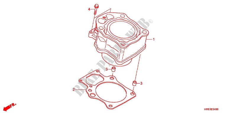 CYLINDER for Honda FOURTRAX 500 FOREMAN 4X4 Electric Shift, Power Steering 2013