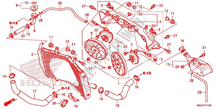 RADIATOR for Honda CROSSTOURER 1200 ABS 2015