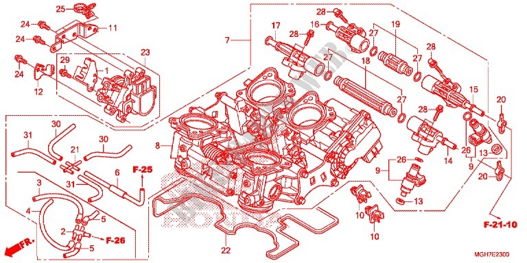 THROTTLE BODY for Honda CROSSTOURER 1200 ABS 2015